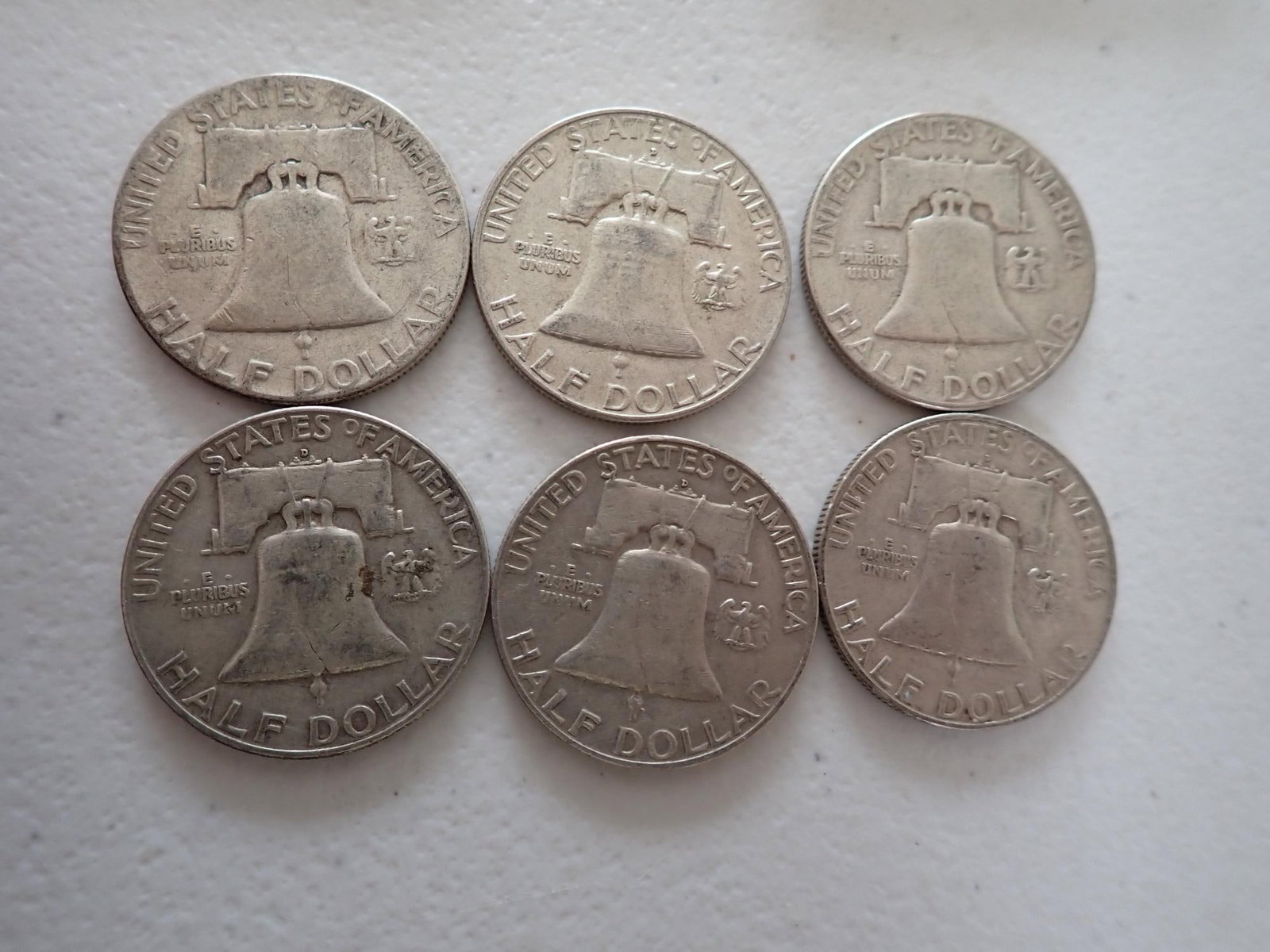 1950s Franklin Half Dollars Roll - 7