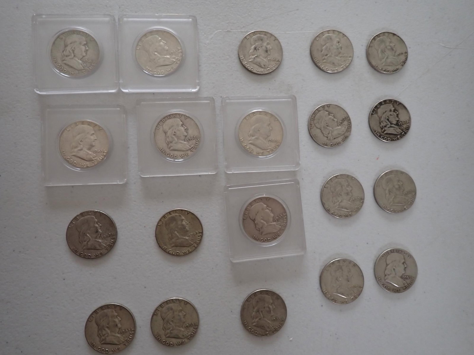 Franklin Half Dollars Roll - Mainly 1960s (1 of 9)