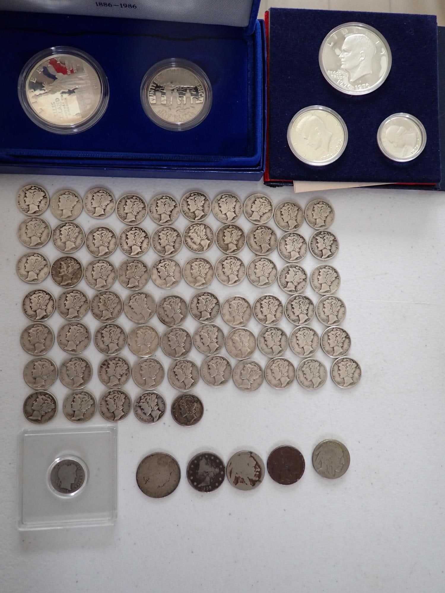 Mercury Dimes, Buffalo Nickels, & other U.S. Coins (1 of 16)