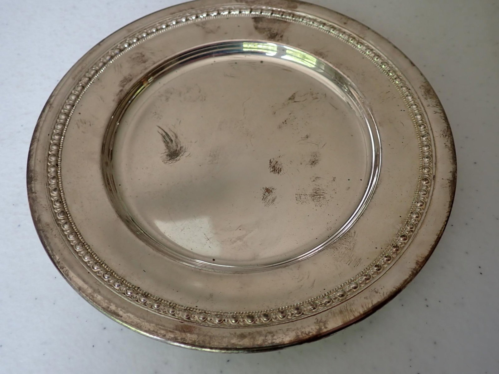Sterling tray and plate - 5