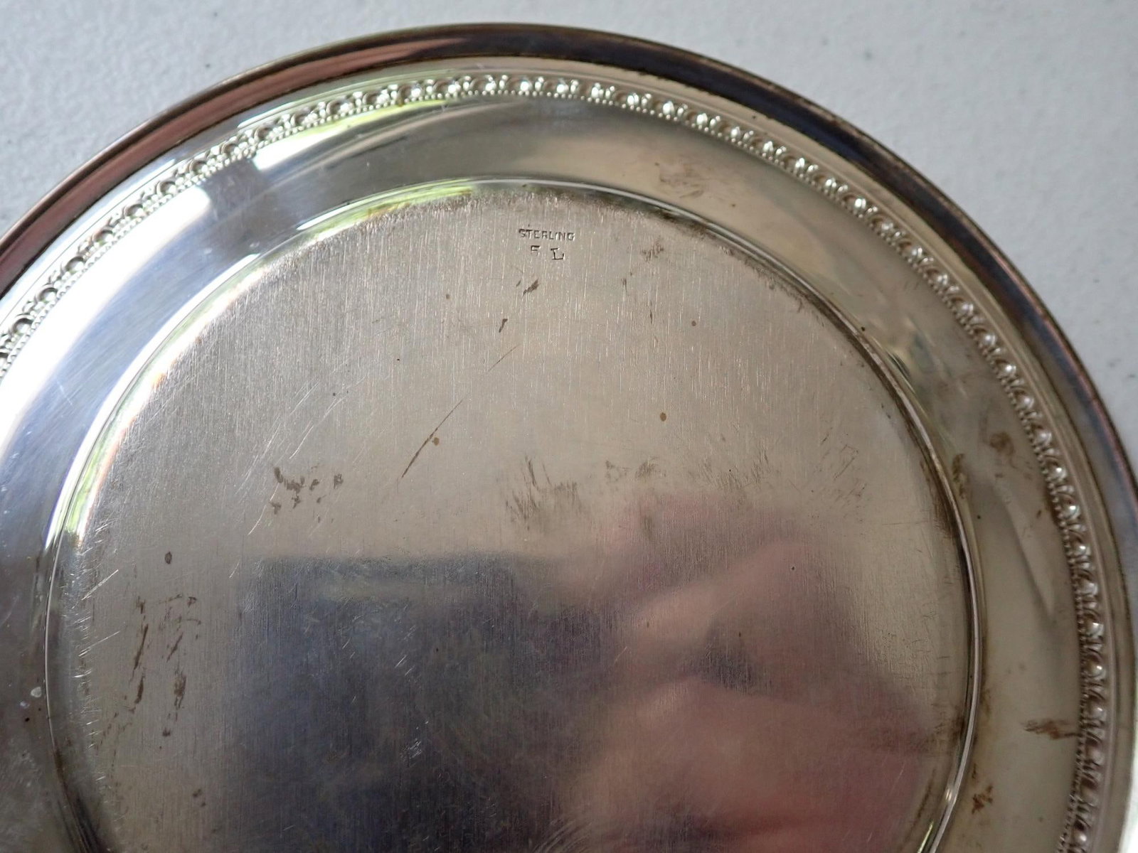 Sterling tray and plate - 7