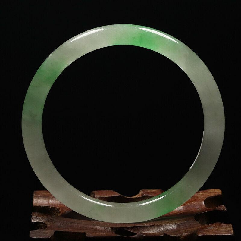 Chinese natural burma wave jade bangle: Size: Width 58 mm - Height 7.5 mm Materials: Natural Jade Time Period: Qing Dyansty Manufactured Style: Qing Dyansty Origin: China
