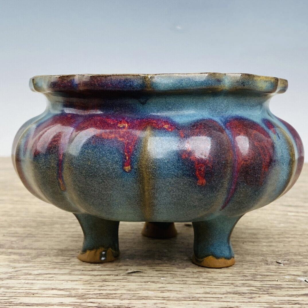 Chinese jun kiln porcelain incense burner (1 of 9)