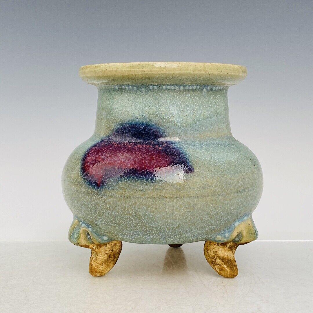 Chinese jun kiln porcelain incense burner (1 of 9)