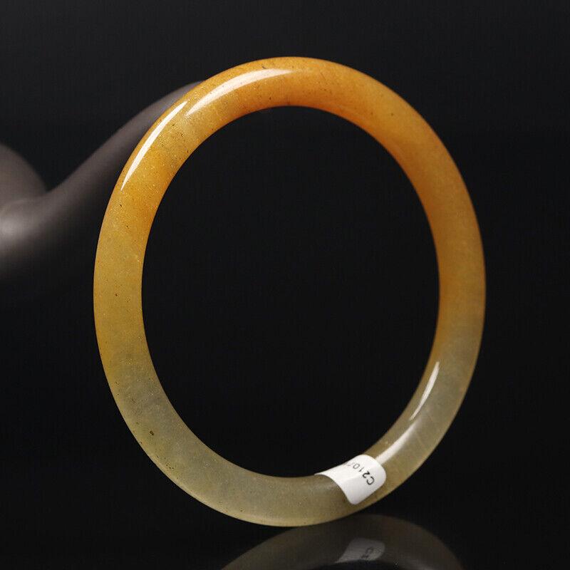 Chinese natural yellow white jade bangle (1 of 12)