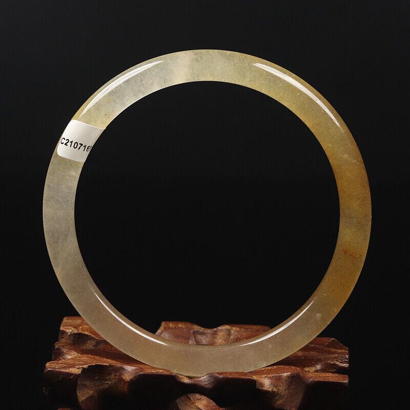 Chinese natural yellow icy jade bangle (1 of 12)