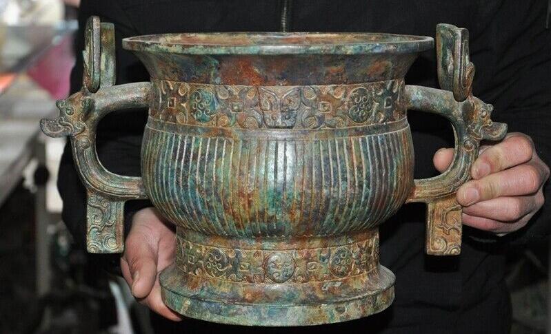 Chinese bronze ware incense burner (1 of 8)