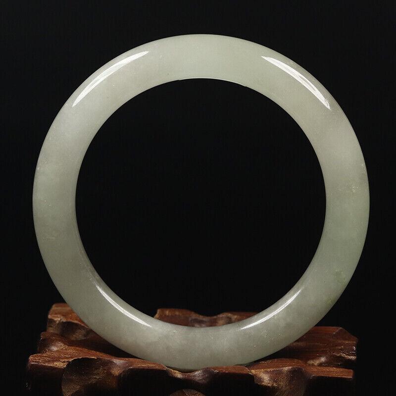 Chinese natural green jade bangle: Size: Width 55 mm - Thickness 9 mm Materials: Natural jade Time Period: qing dynasty Manufactured Date: qing dynasty Origin: China