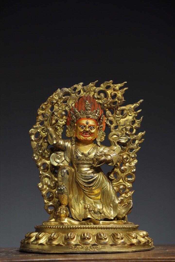 Chinese bronze gilt buddha statue (1 of 9)