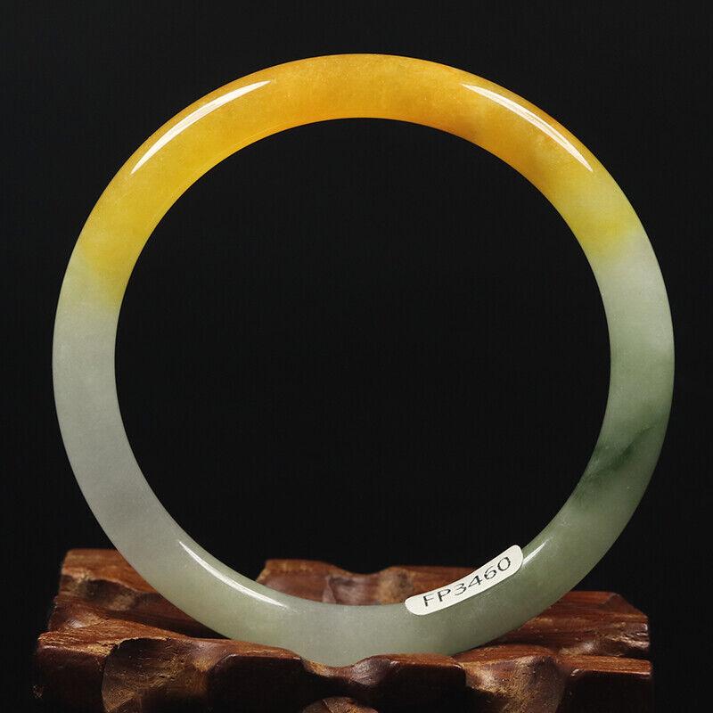 Chinese natural yellow white jade bangle (1 of 11)