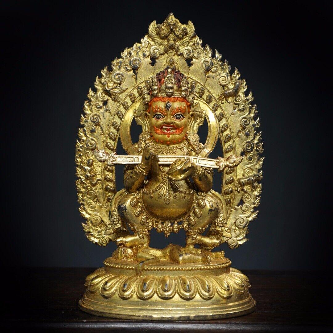 Chinese gilt bronze buddha statue (1 of 9)