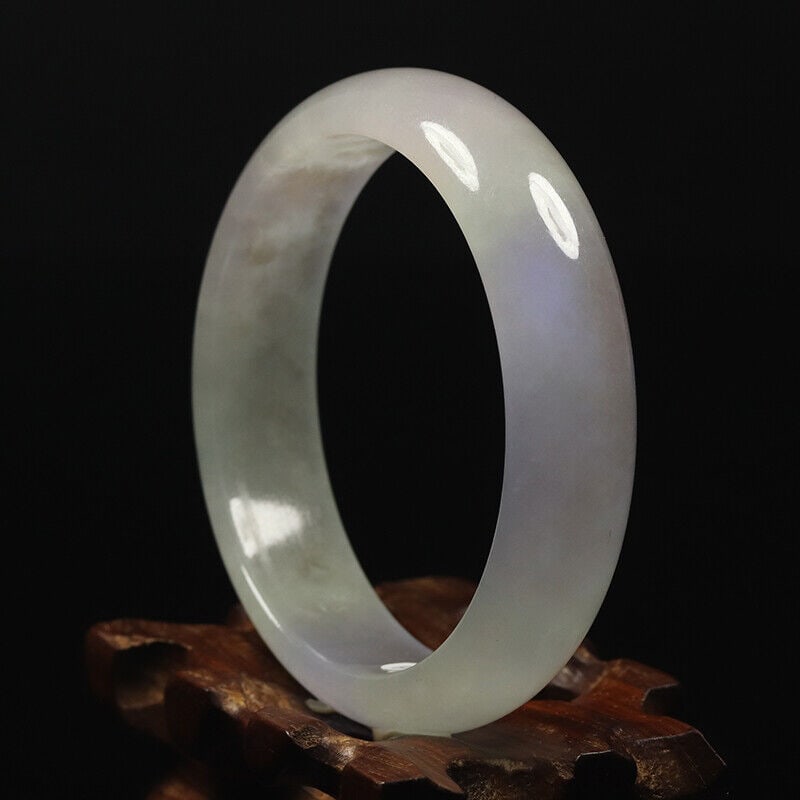 Chinese natural lavender jade bangle (1 of 12)