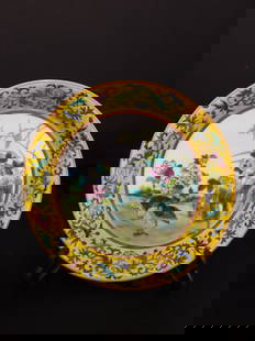 Yongzhneg famille rose porcelain plate: Size: Width 20 cm - Height 4 cm Materials: Porcelain Time Period: Qing dynasty Manufactured Date: Yongzheng Mark & Period Origin: China