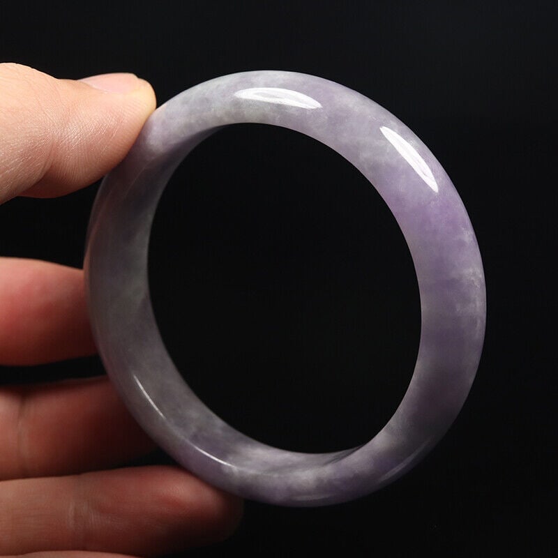 Chinese natural lavender jade bangle (1 of 12)