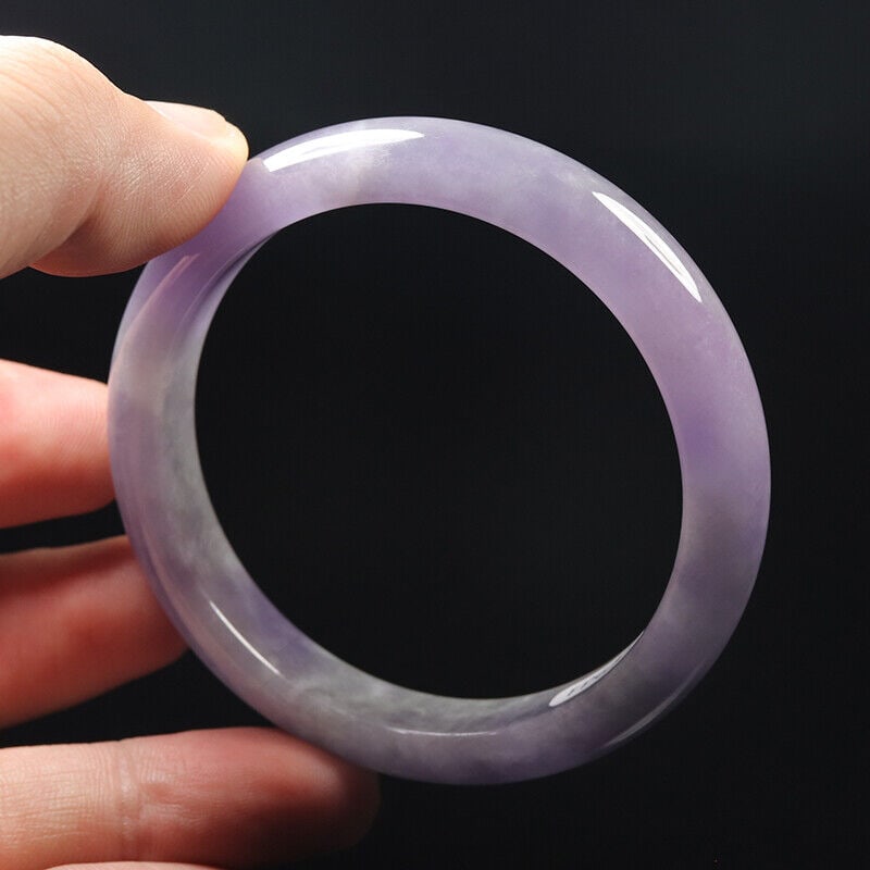 Chinese natural purple jade bangle (1 of 12)