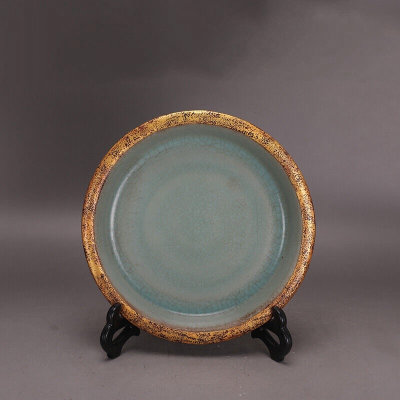Chinese ru kiln porcelain washer: Size: Width 20 cm - Height 4 cm Materials: Porcelain Time Period: Song dynasty Manufactured Date: 10th-c Period Origin: China