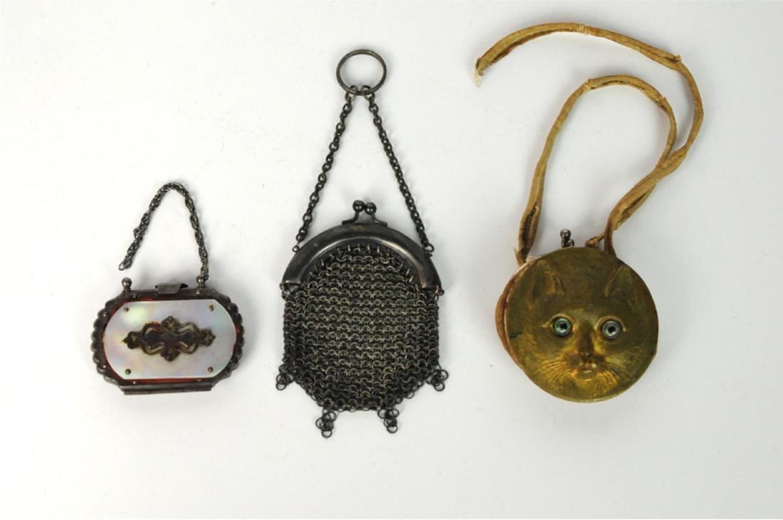 3 Antique Victorian Change Coin Purses Reticules (1 of 8)