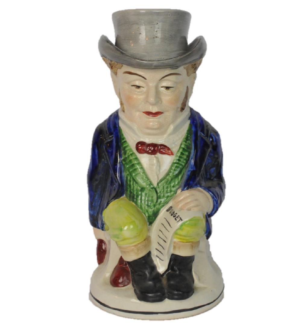Staffordshire John Bull Toby Jug 1890: Staffordshire John Bull Toby Jug 1890. 11" H. Condition: Very good. Please examine all photos closely. Contact C. Biddle Auction Gallery for more detailed information. C. Biddle Auction Gallery is not