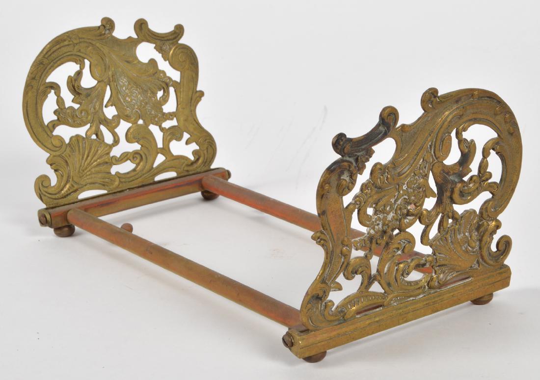 Victorian Brass Book End Holder (1 of 5)