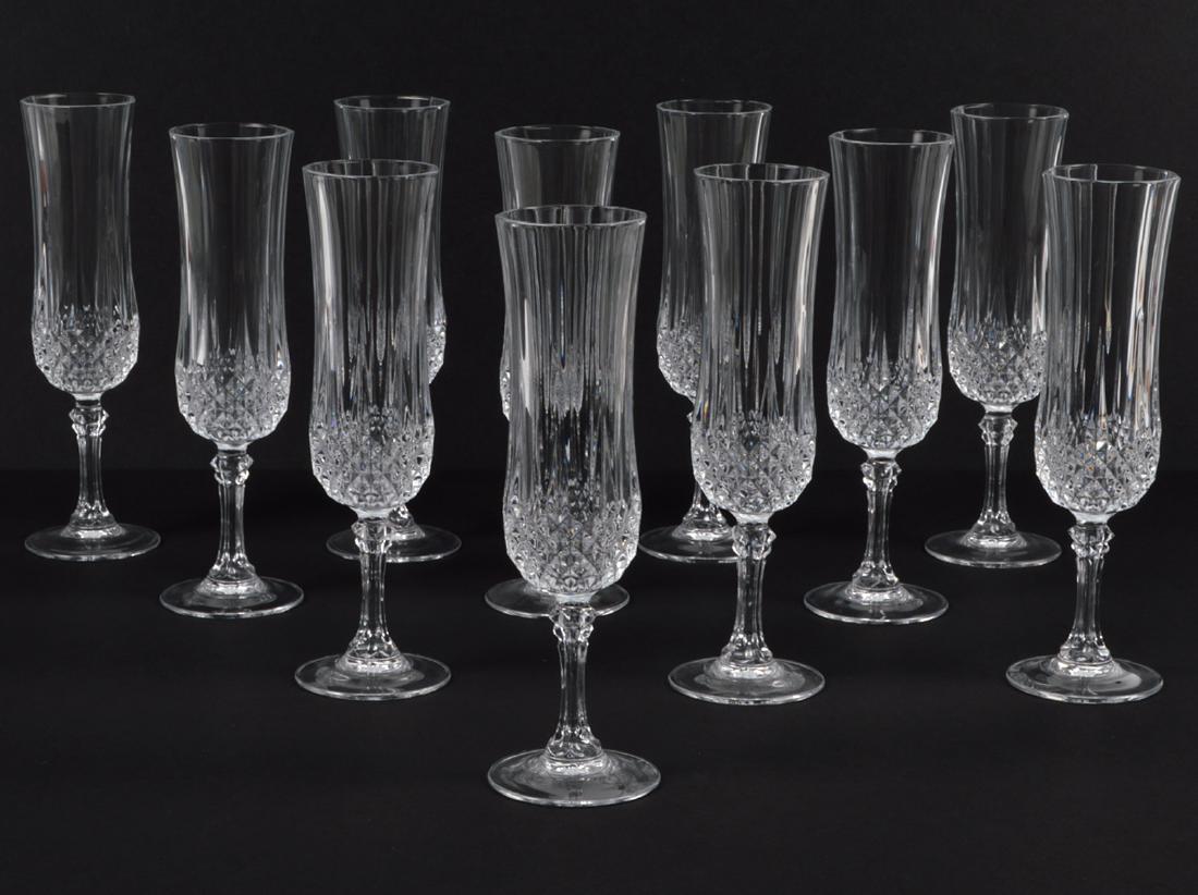 13 Crystal Champagne Flute Glasses (1 of 3)