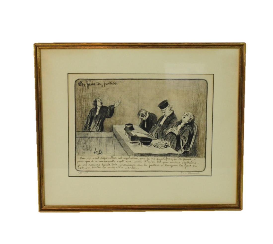 After Honore Daumier French Pencil Signed Etching (1 of 5)