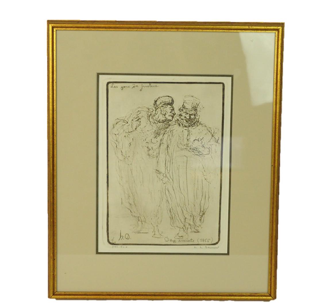 After Honore Daumier French Pencil Signed Etching (1 of 4)