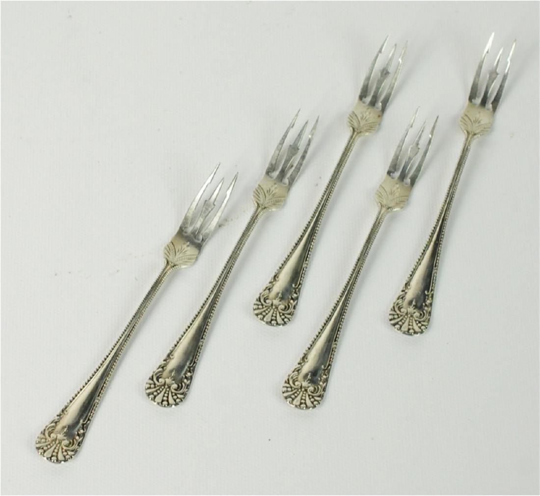 Set of 5 Escargot Sterling Silver Forks (1 of 5)