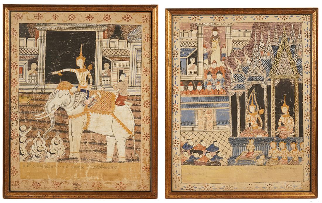 2 Framed Indian Watercolors (1 of 9)