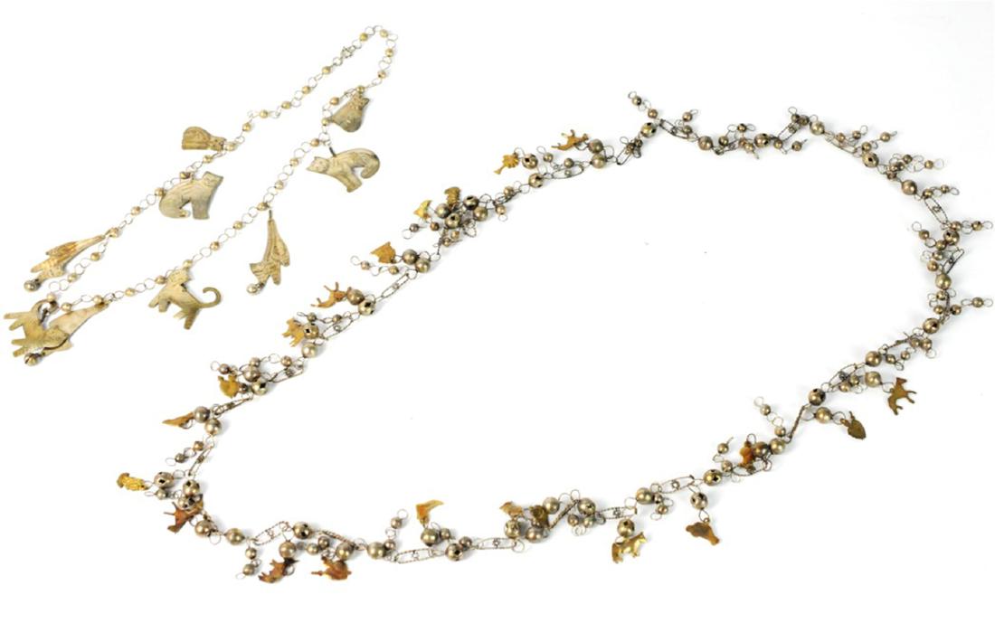 2 Sterling Silver Mexican Charm Fetish Necklaces (1 of 9)