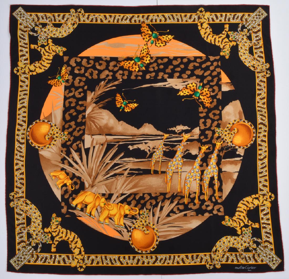 Must De Cartier Silk Animal Scarf 90cm (1 of 13)