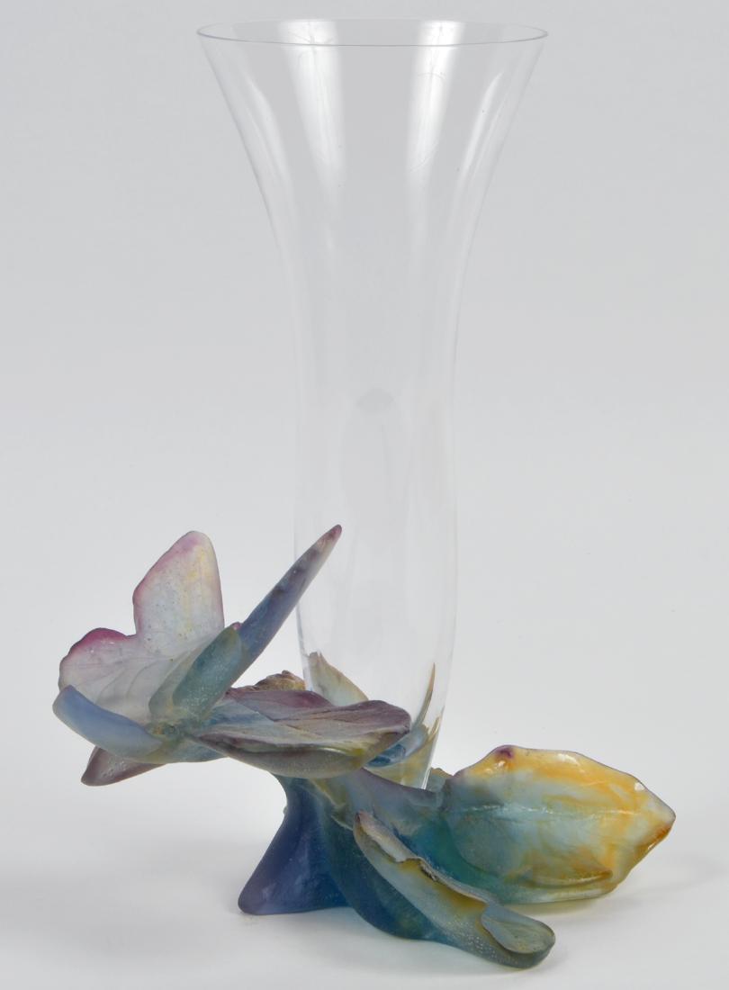 Daum Crystal Pate De Verre Large Butterfly Vase (1 of 6)