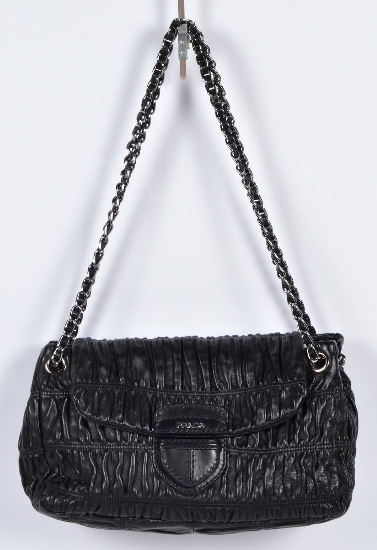 Prada Black Nappa Gaufre Leather Shoulder Bag (1 of 11)