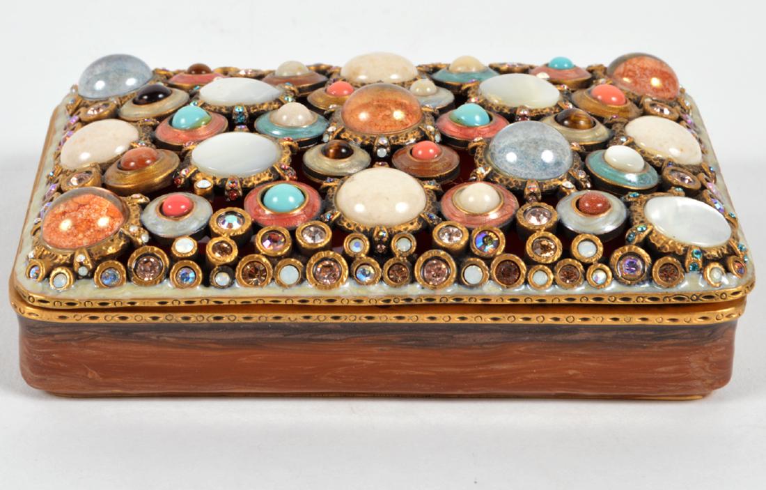 Unusual Jay Strongwater Lidded Jeweled Box (1 of 7)