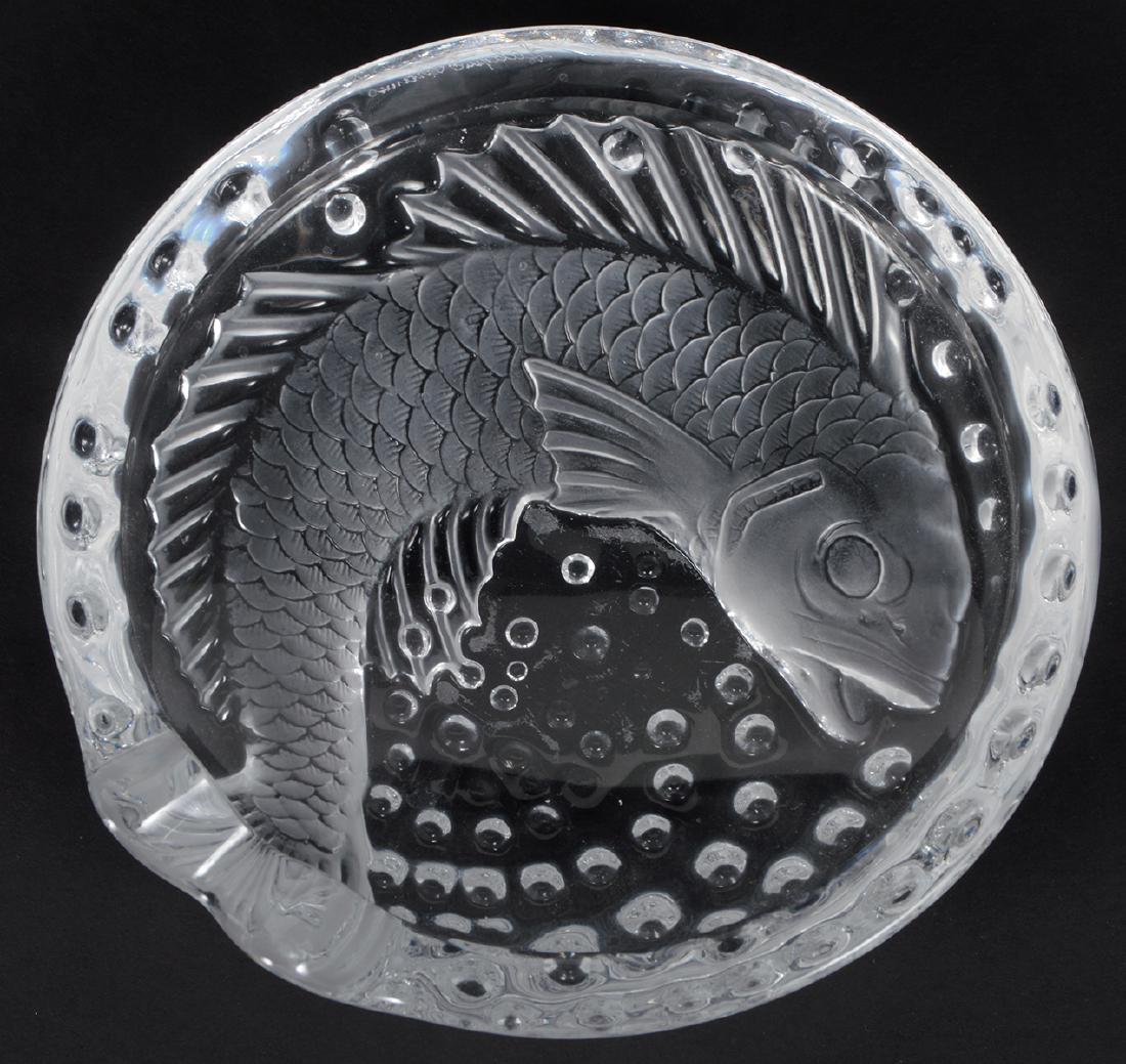 Lalique Concarneau Fish Crystal Ashtray Signed (1 of 5)