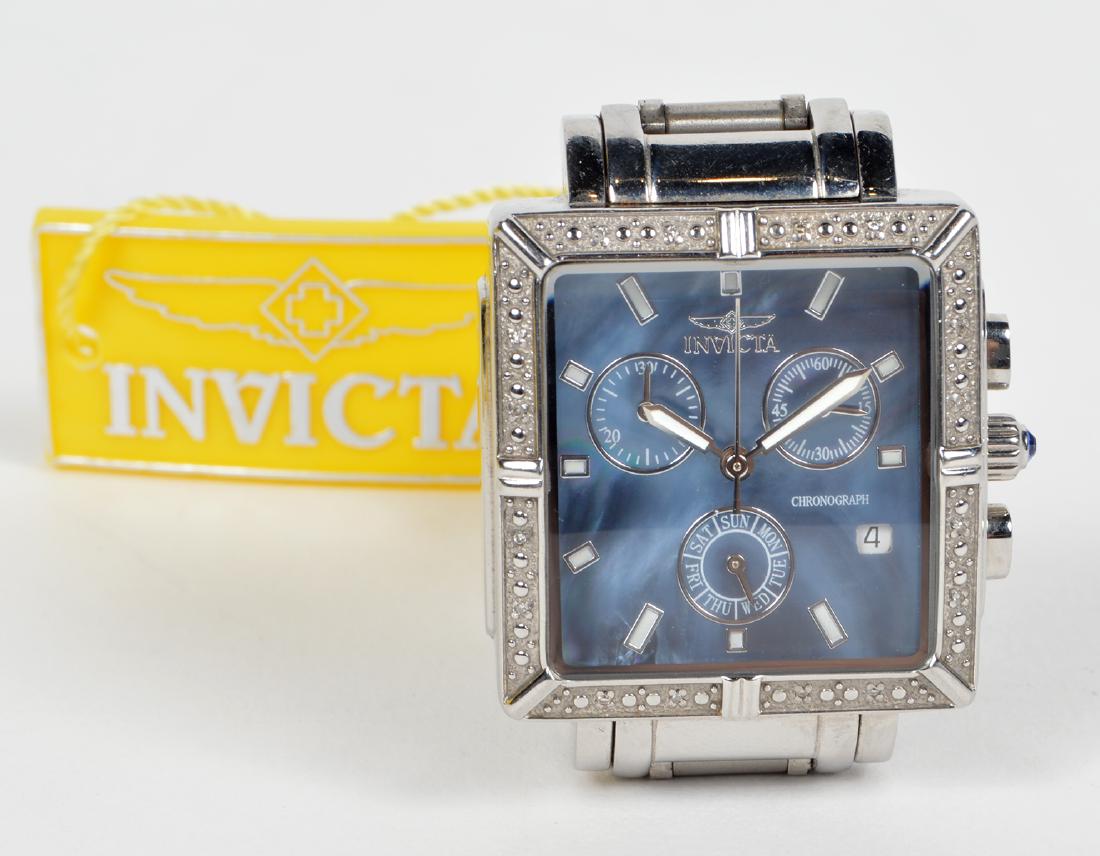 Invicta 0609 Woman's Square Watch Silver (1 of 6)