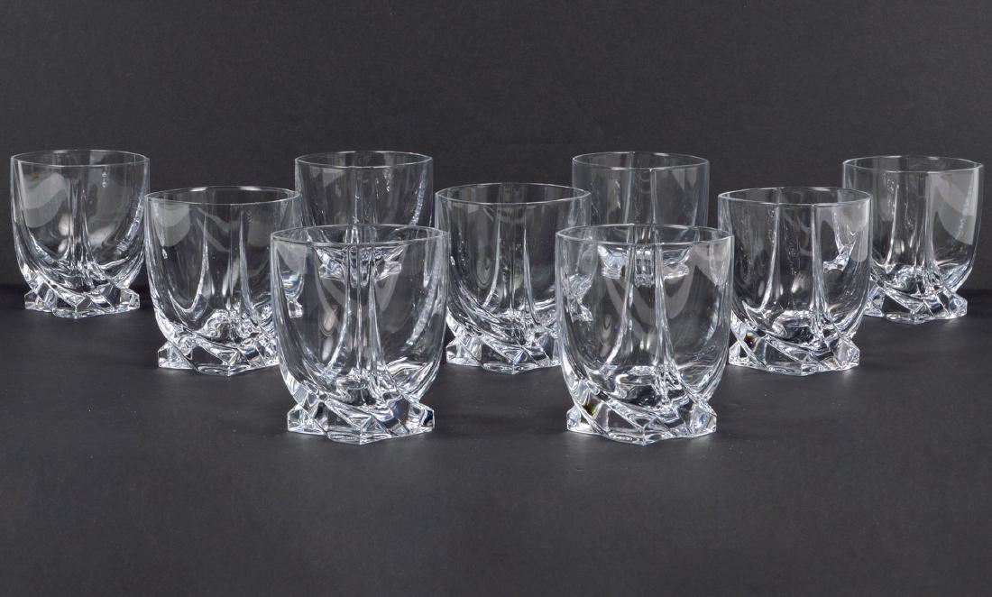 Cristal Crystal Glass Set of 9 Rocks Glasses (1 of 5)