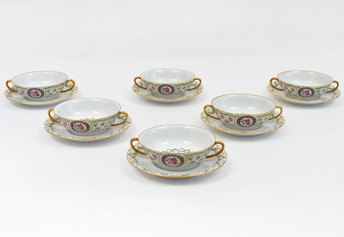 6 Haviland Limoge Louveciennes Cream Soups Saucers (1 of 5)