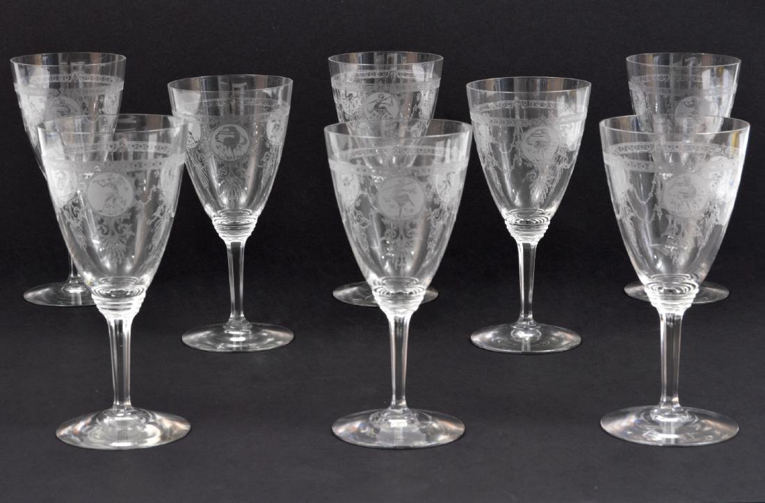 Eight Heisey Pied Piper Water Goblets (1 of 6)