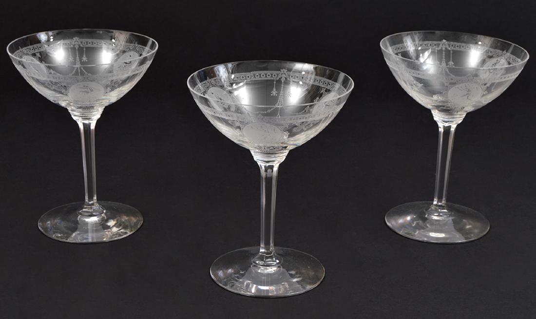 Three Heisey Pied Piper Champagne Sherbet (1 of 11)