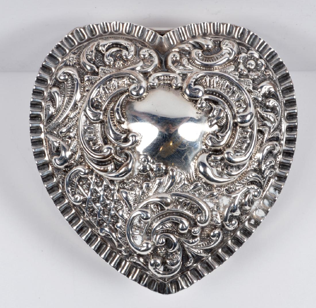 Birmingham Sterling Silver Heart Box 1900 (1 of 7)