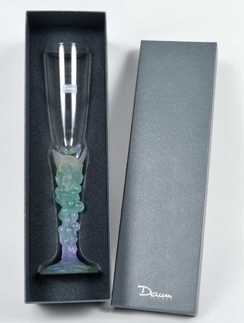Daum Pate De Verre Chamapgne Flute Glass SIGNED (1 of 7)