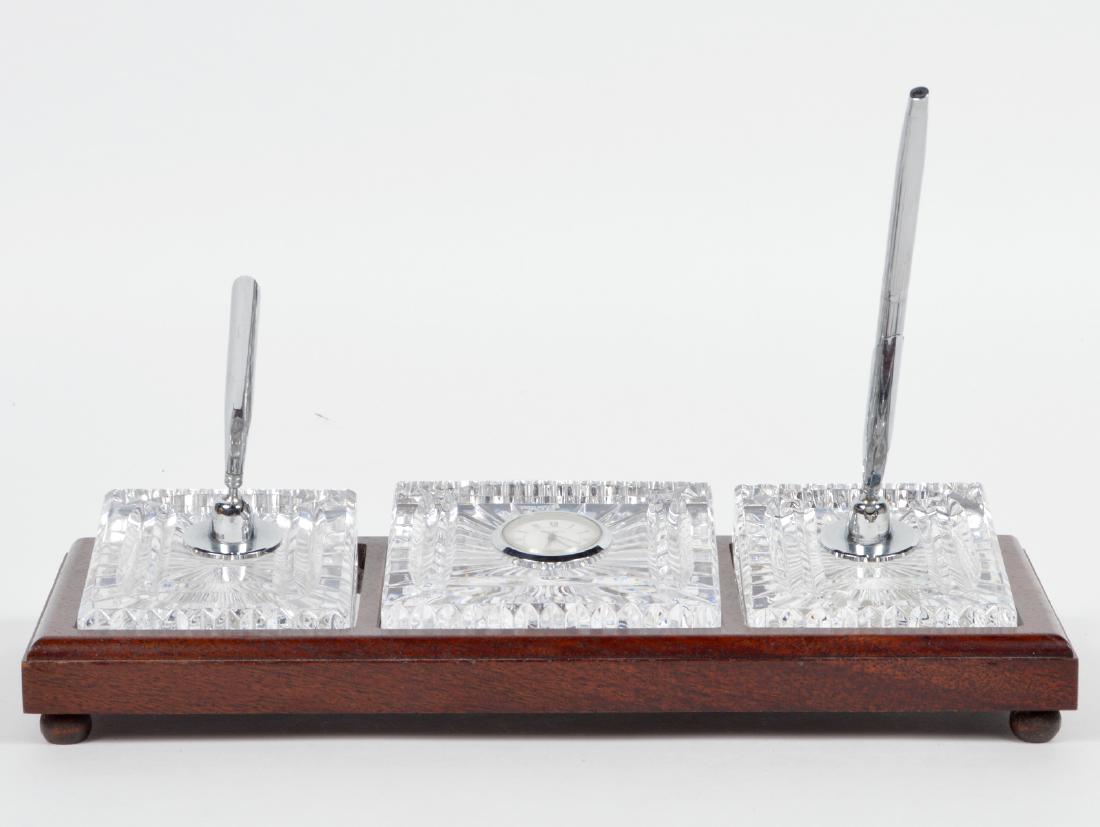 Waterford Cut Crystal Executive Dest Pen Clock Set (1 of 5)