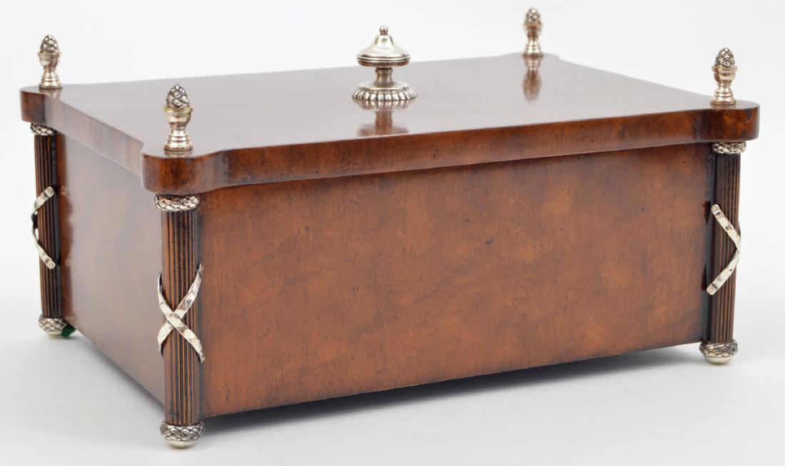 Maitland Smith Lidded Wood Box Sterling Mounts (1 of 8)