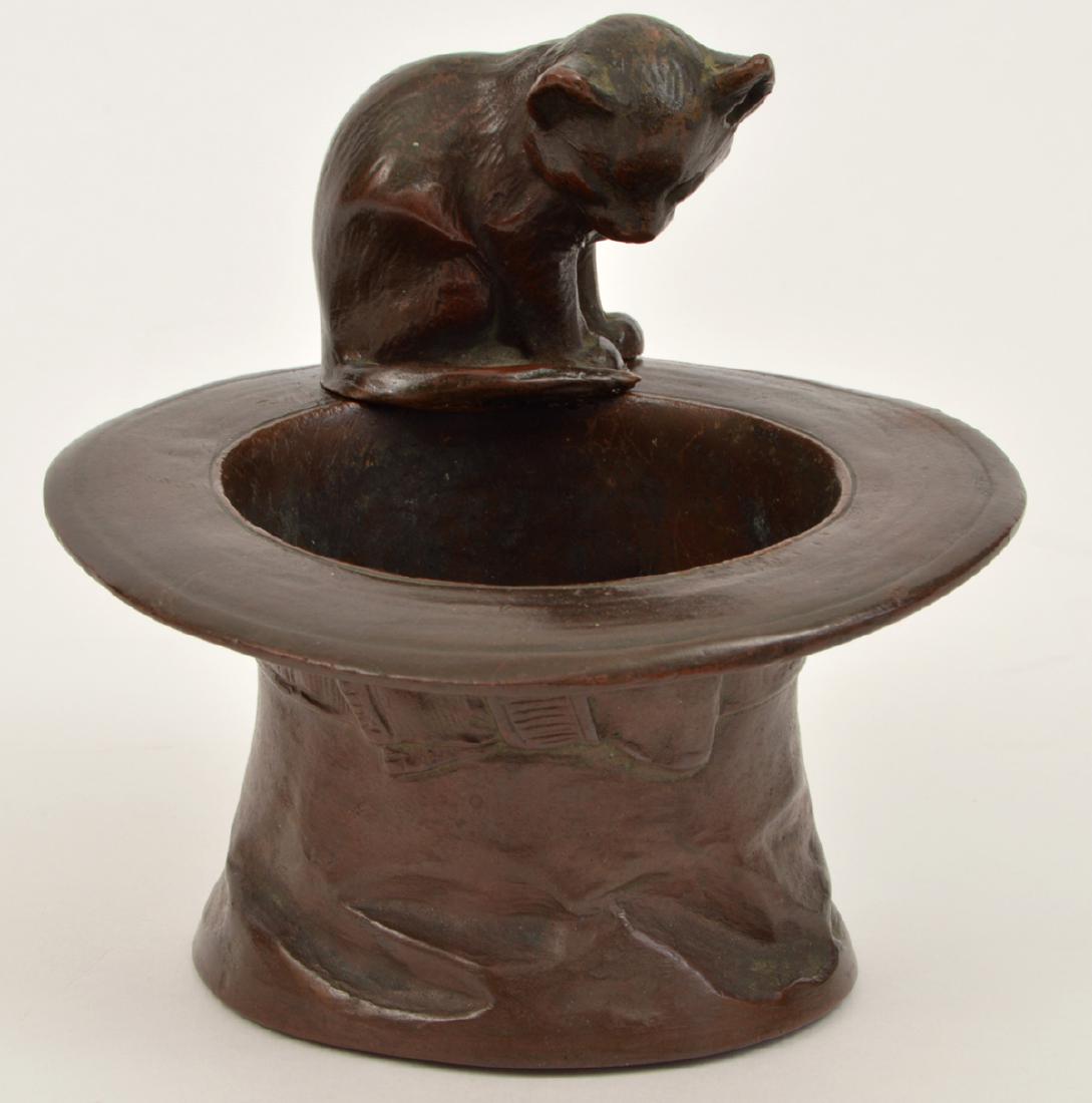 Bronze Top Hat & Cat Sculpture Continental (1 of 7)