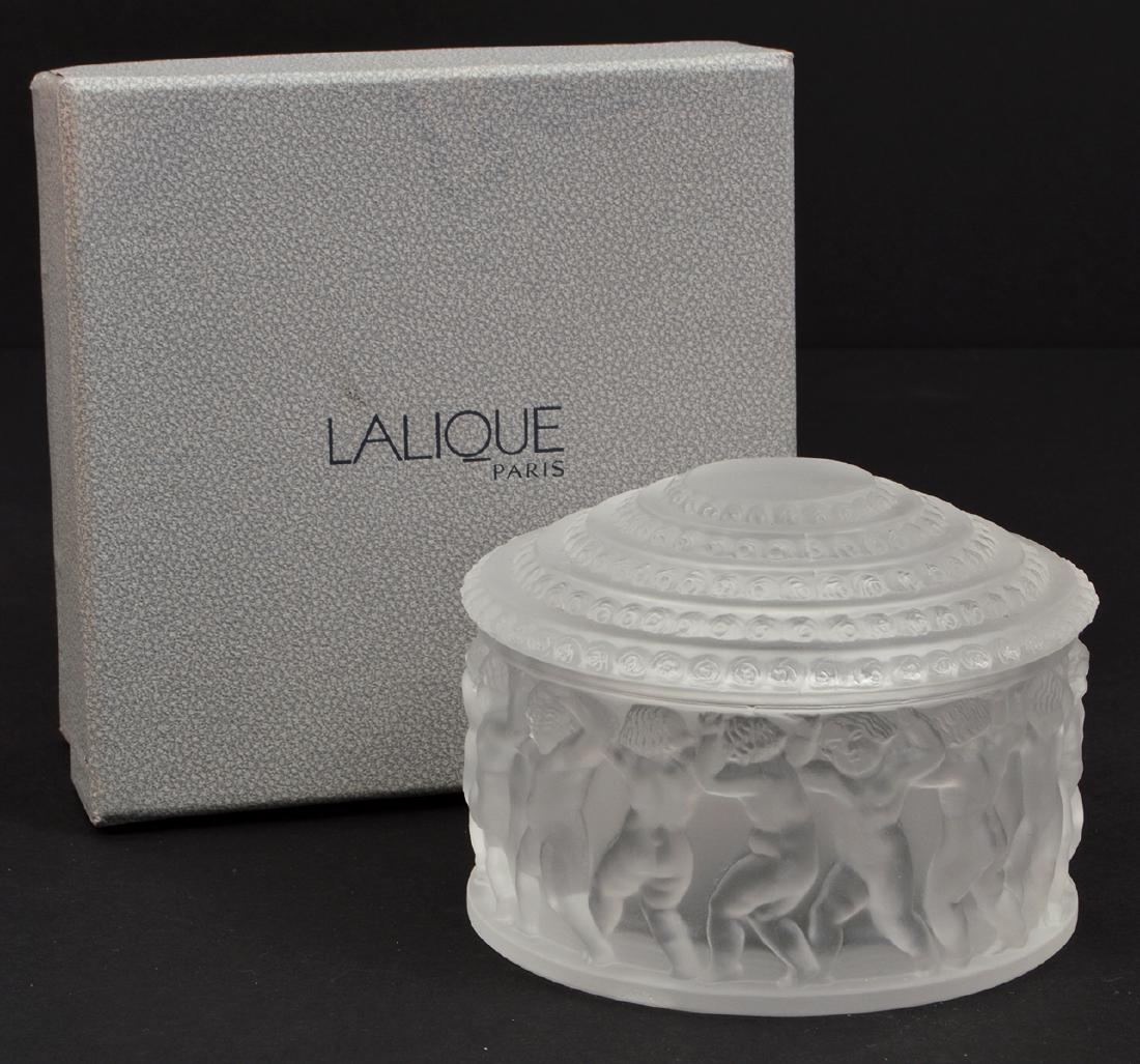 Lalique Round “Les Enfants" Box Frosted Crystal (1 of 7)