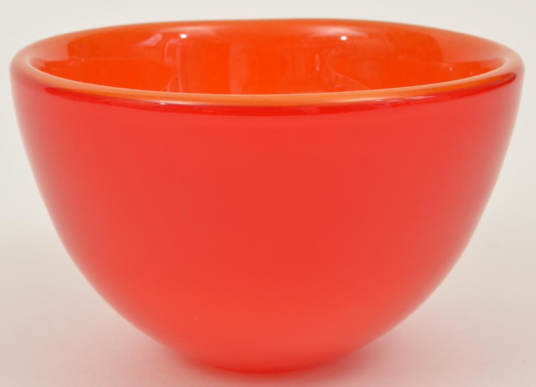 Oggetti R. Pell Blown Art Glass Red Bowl (1 of 5)