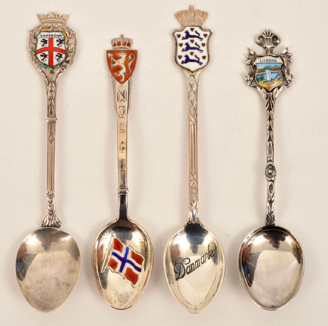 4 Souvenir Spoons Sterling & 800 Silver (1 of 6)