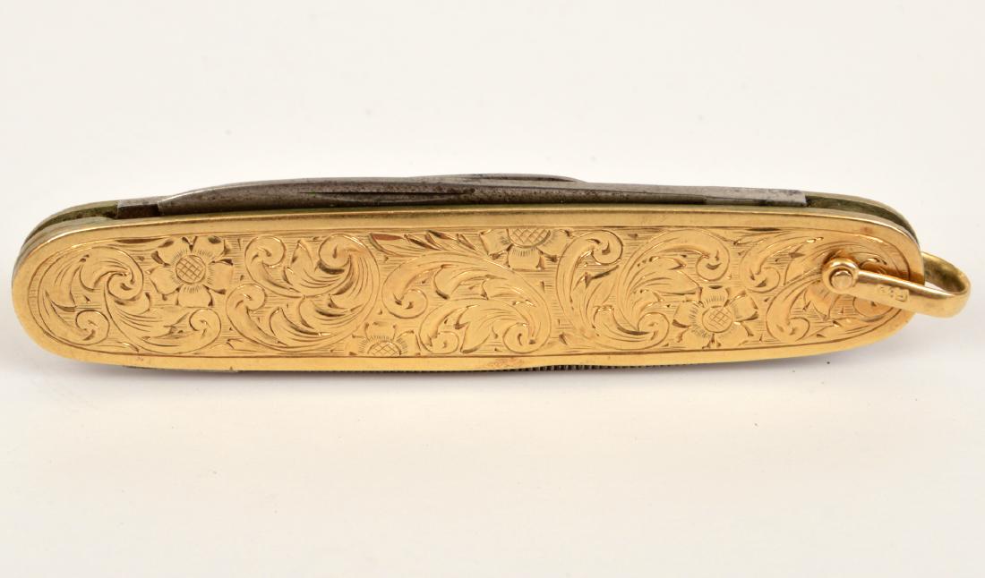 Vintage 14k Yellow Gold Ornate Pocket Knife (1 of 6)