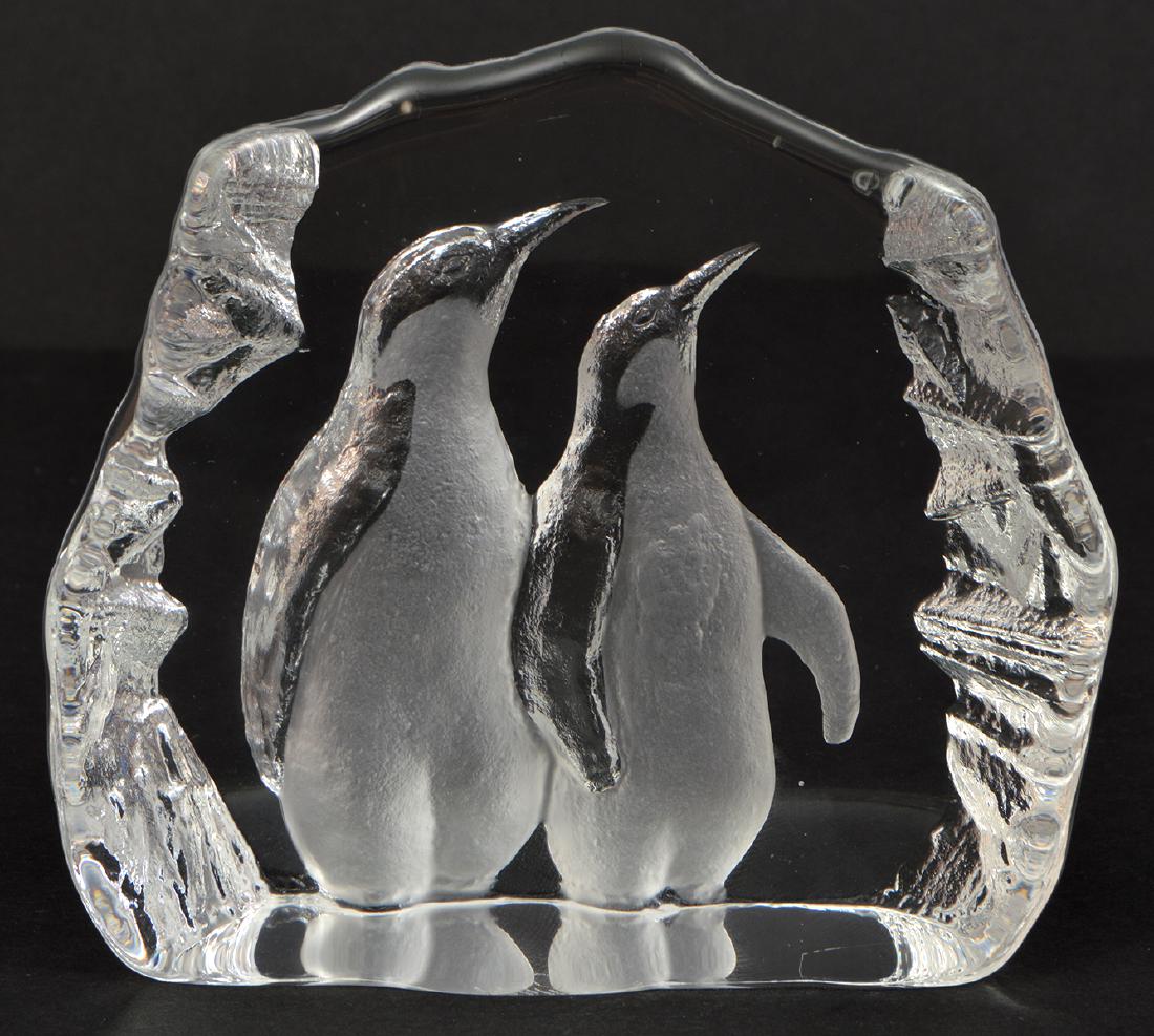 Mats Jonasson Sweden Crystal Penguin Sculpture (1 of 3)