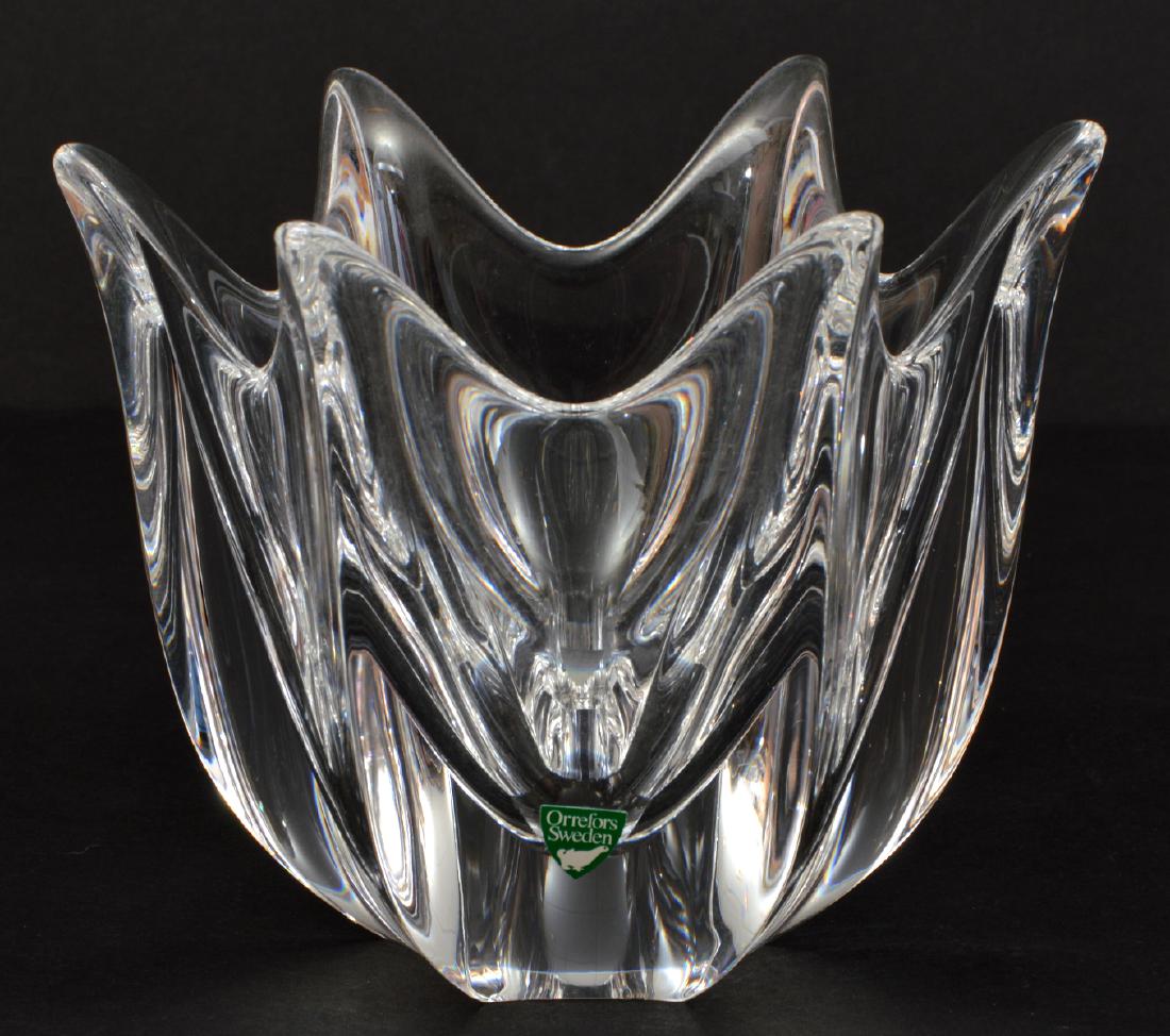 Orrefors Sweden Fleur Crystal Vase (1 of 4)
